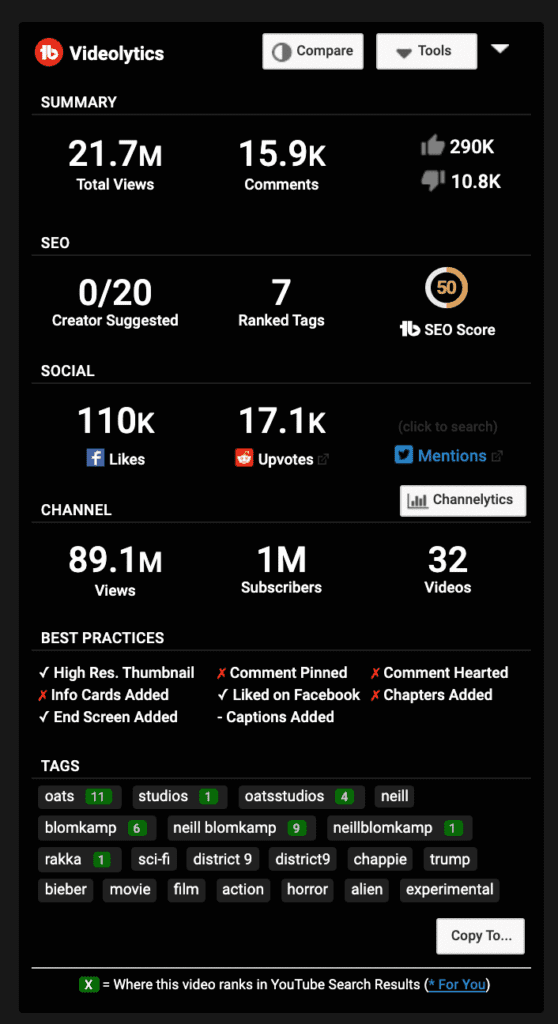 Videolytics free YouTube tool for creators