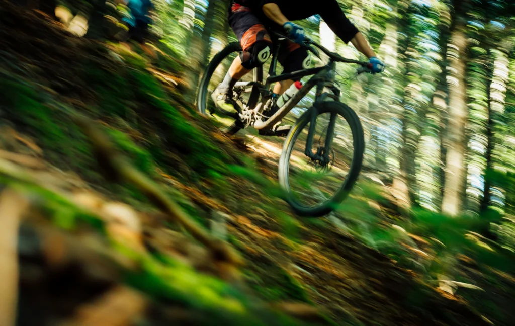 Mountain biker photo to demonstrate how to shoot clear iPhone video